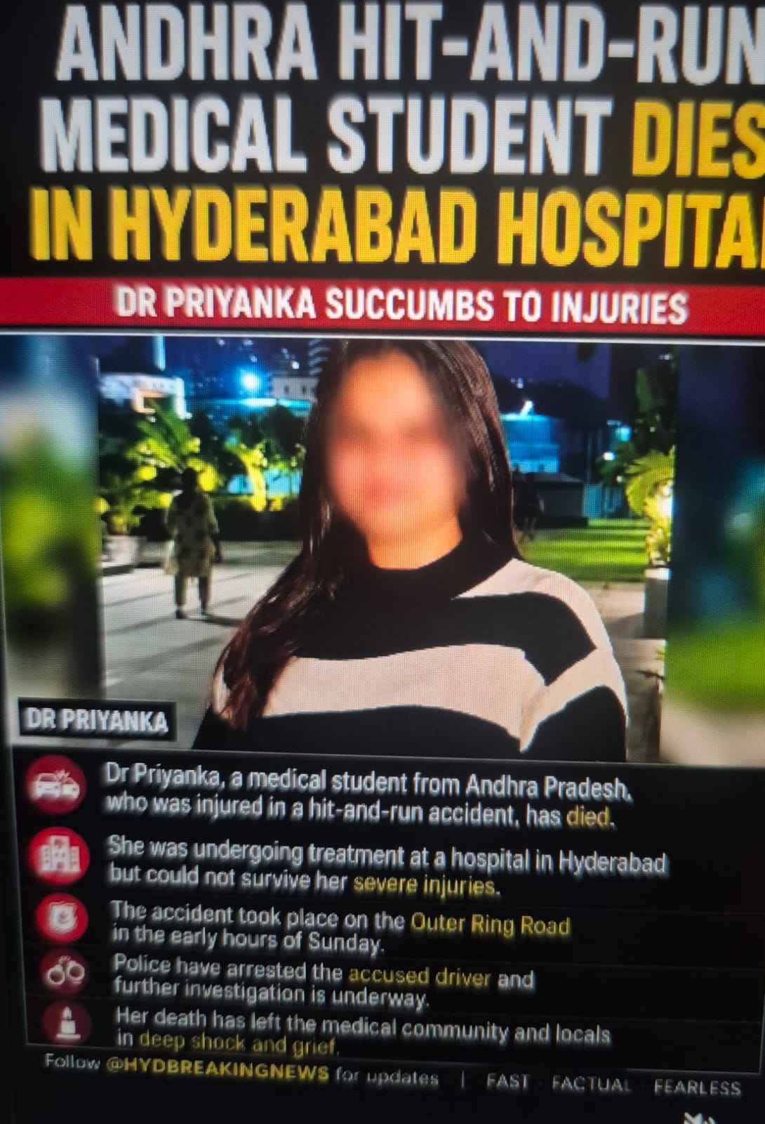 Medical Student Dies in Accident